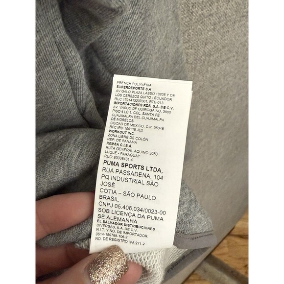 NWOT Boys M Medium  Gray Puma Hoodie Sweatshirt Retail $50 - Picture 7 of 8